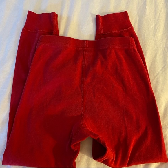 Hanna Andersson PJs Kids Sz 5 (110) Solid Red Organic Cotton Long Sleeve Holiday - Picture 7 of 7